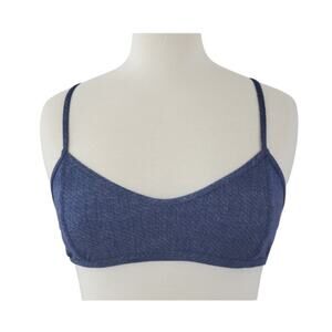 L*Space Nanette Dreamer Denim Crochet Bikini top